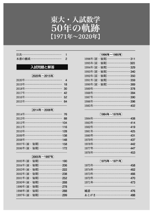 東大志望必見『東大入試数学50年の軌跡』を解説する - 受験勉強と投資